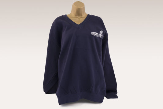 NAVY V NECK SWEATSHIRT (V2024)