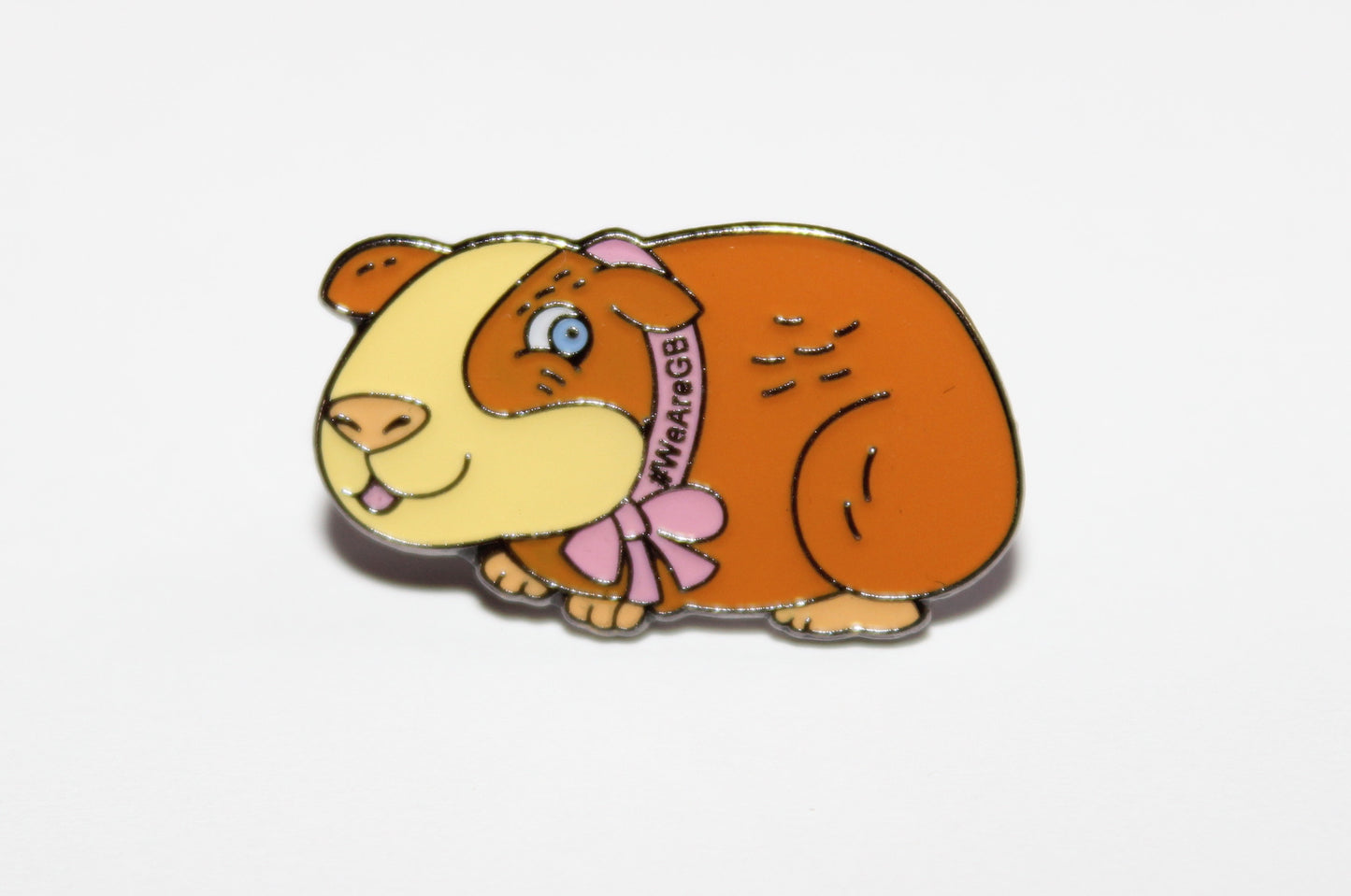 BADGE - ENAMEL, POPCORN THE GUINEA PIG