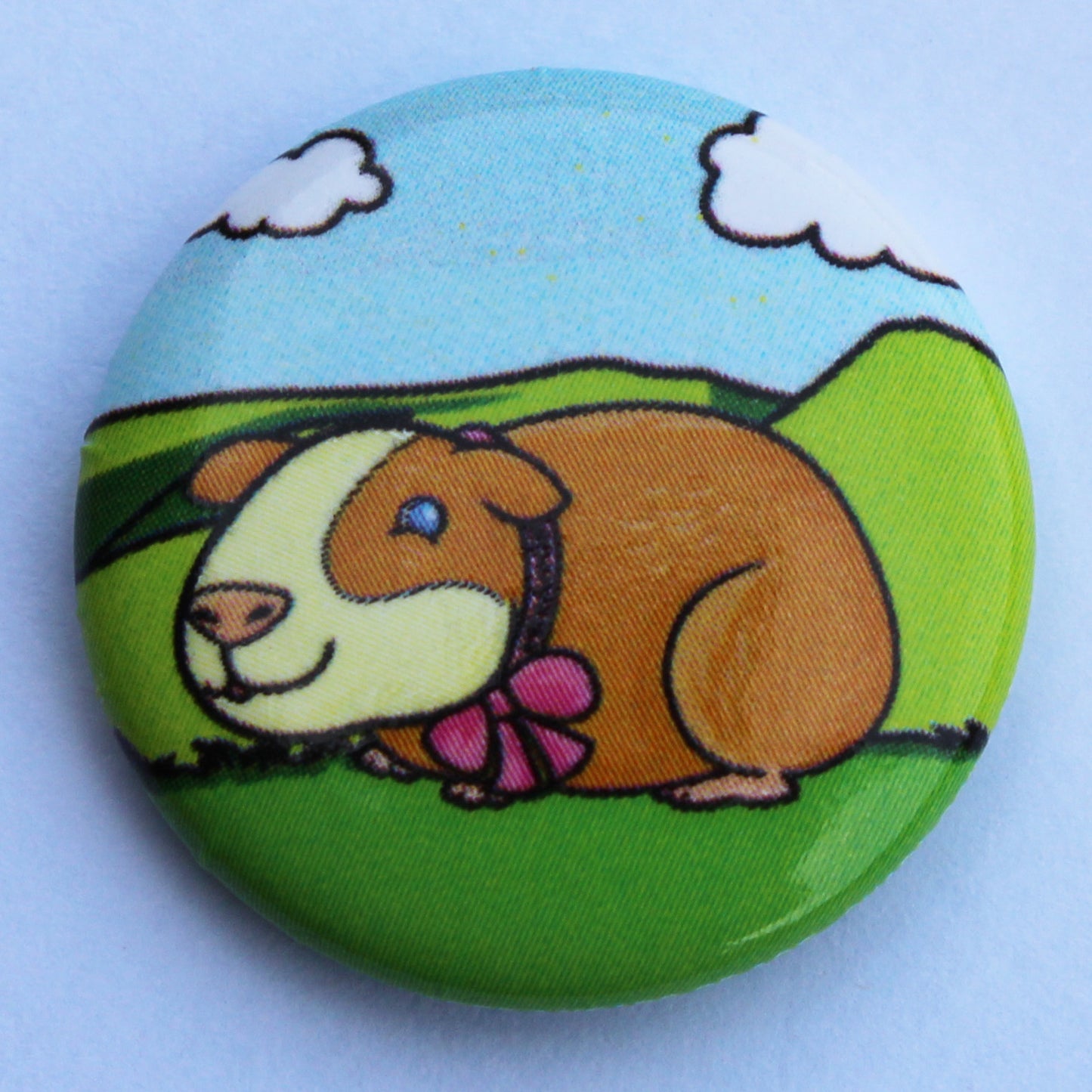 BADGE - PIN, POPCORN THE GUINEA PIG